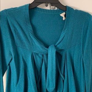 Anthropologie teal sweater